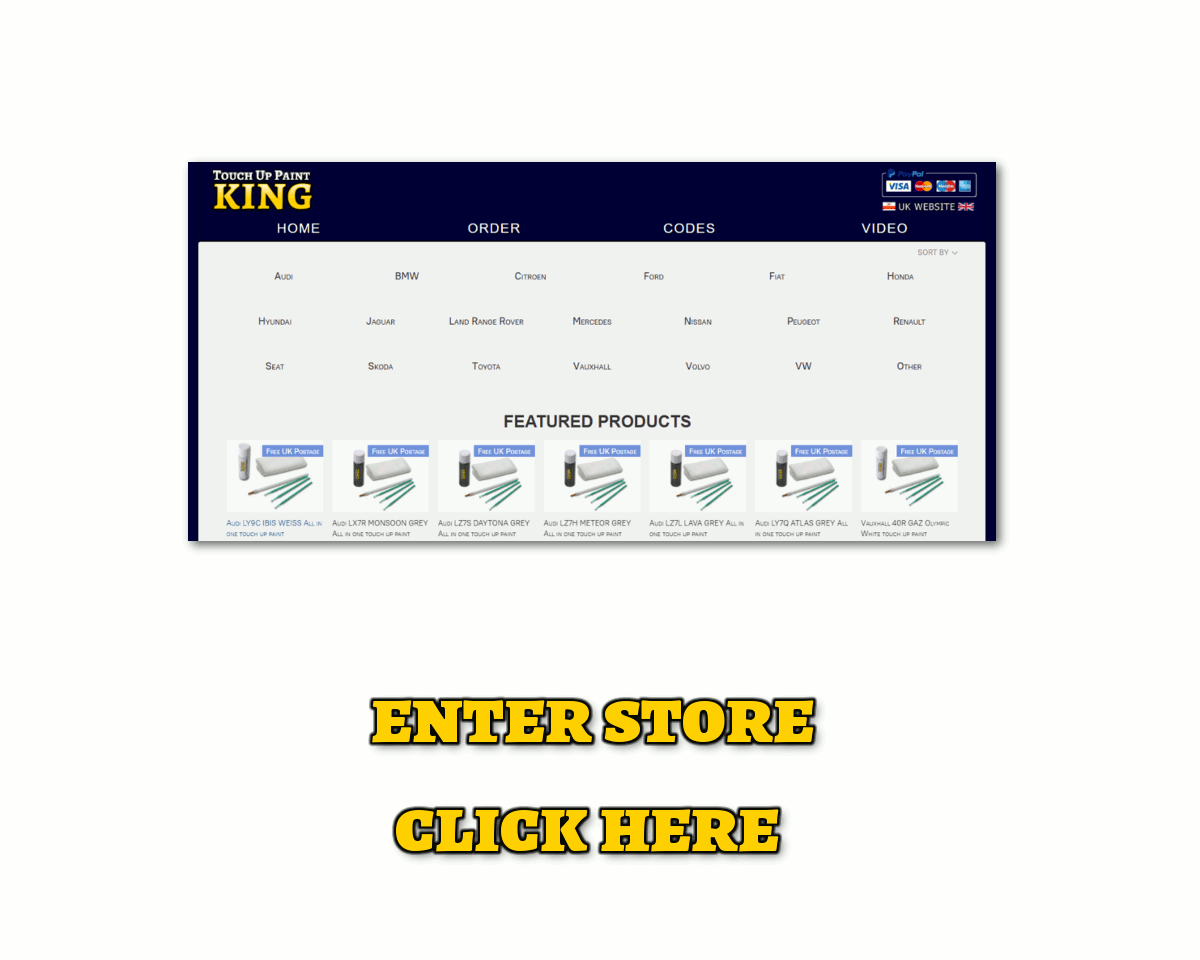 Enter Shop to purchase car touch up paint Buy touch up paint